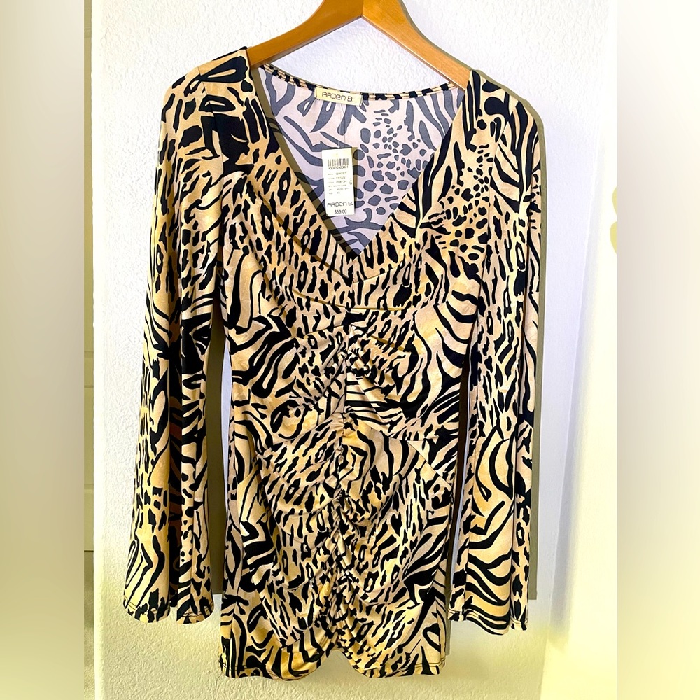 Arden B Animal Print Dress, Size XS
